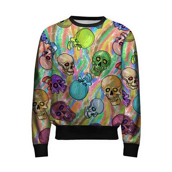 Odor-Control Technical Men's SportswearCrayon Skulls Sweatshirt