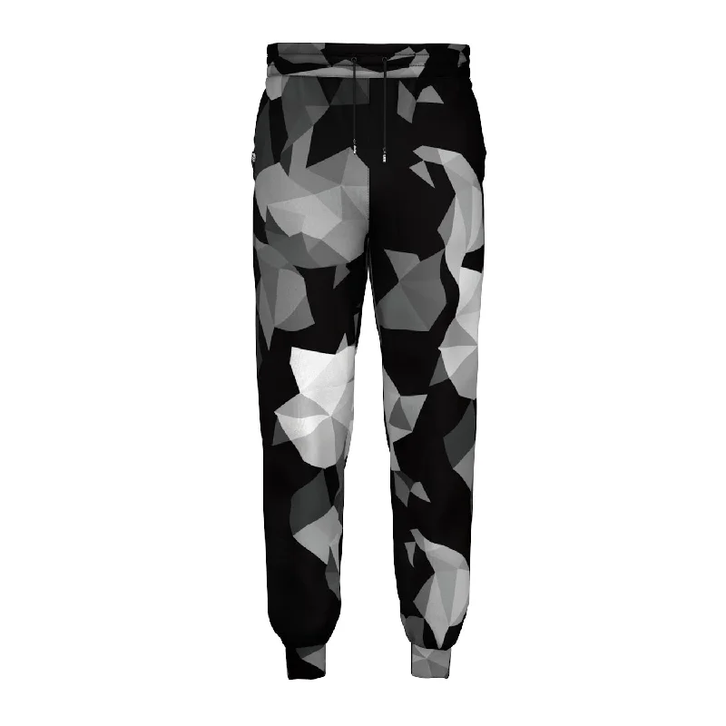 Men's Tapered Pants for a Slimming EffectCubes Black Sweatpants