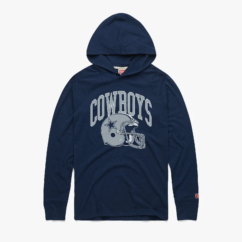 Solid-Colored Men's ShirtsDallas Cowboys Helmet Lightweight Hoodie