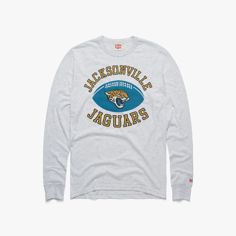 Comfortable Men's Polo ShirtsJacksonville Jaguars Pigskin Long Sleeve Tee