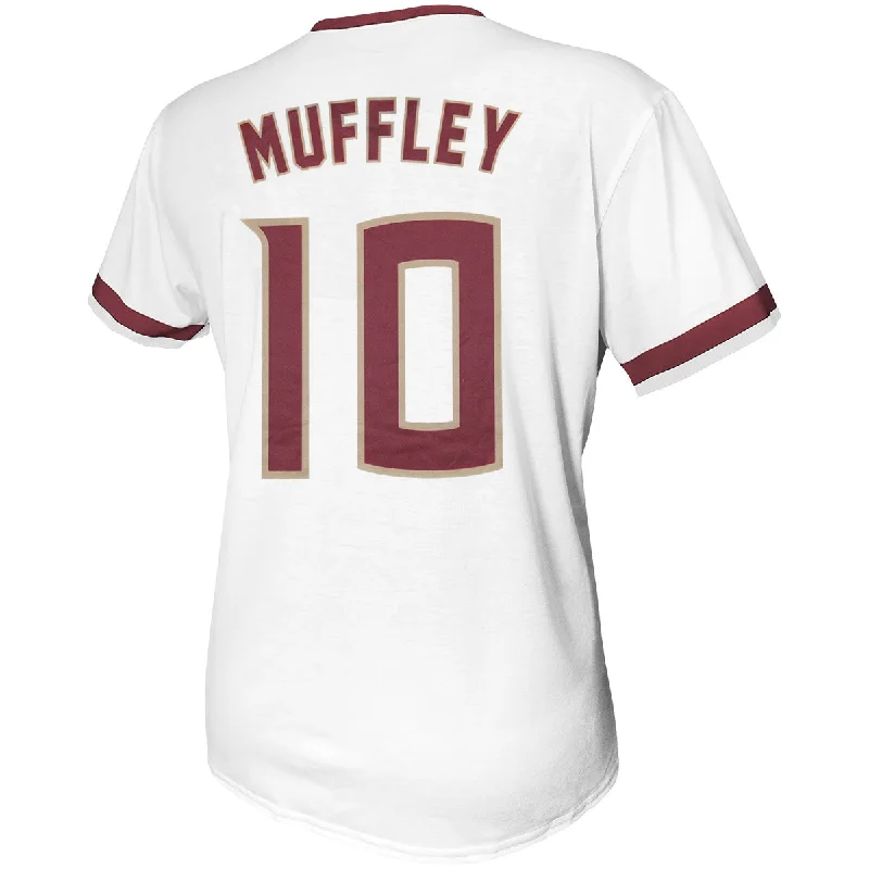 Stylish Men's SportswearRetro Brand Josie Muffley #10 Softball Jersey - White