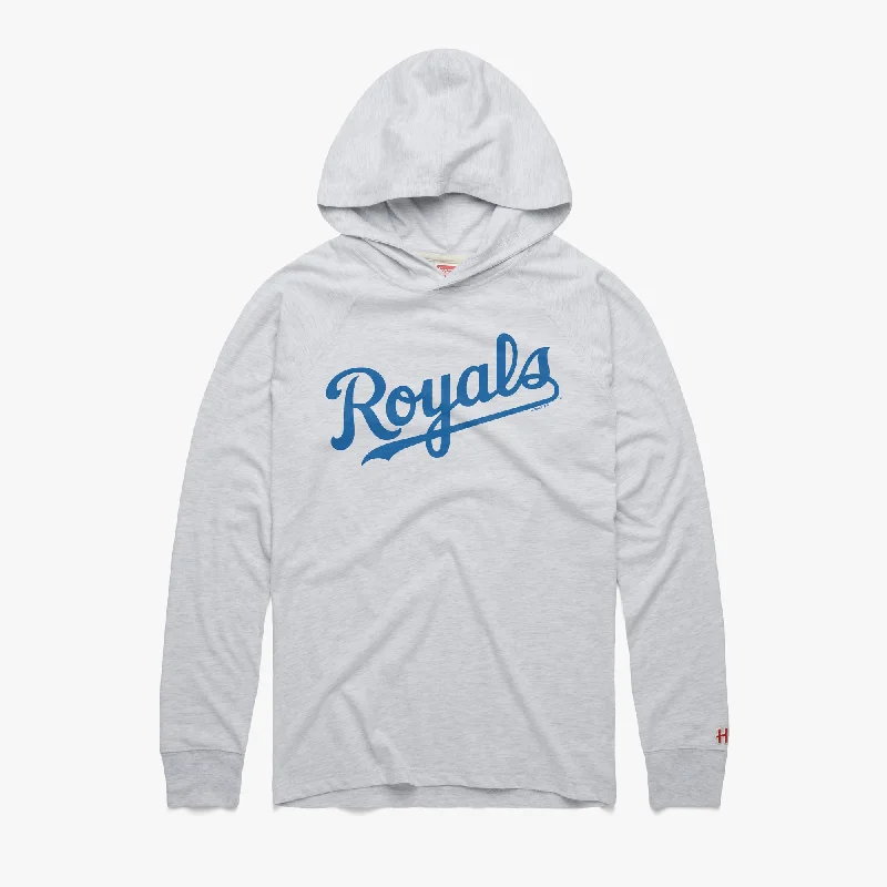 Men's Shirts with Plaid PatternsKansas City Royals Jersey Logo Lightweight Hoodie