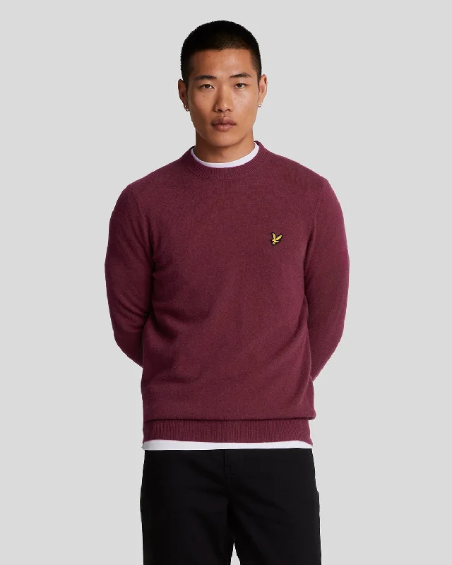 Relaxed-Fit Casual Men's SportswearLambswool Blend Crew Neck Jumper