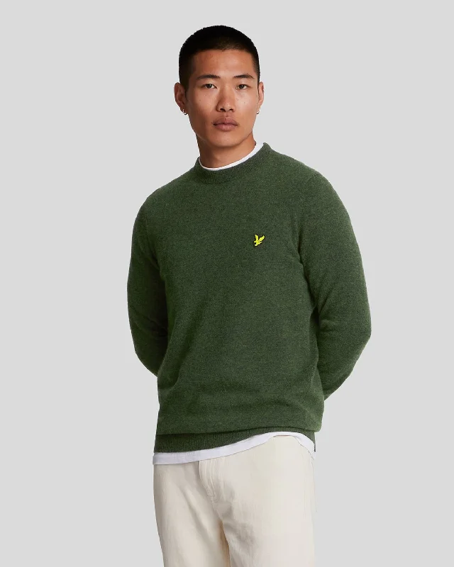 Performance Enhancing Men's SportswearLambswool Blend Crew Neck Jumper