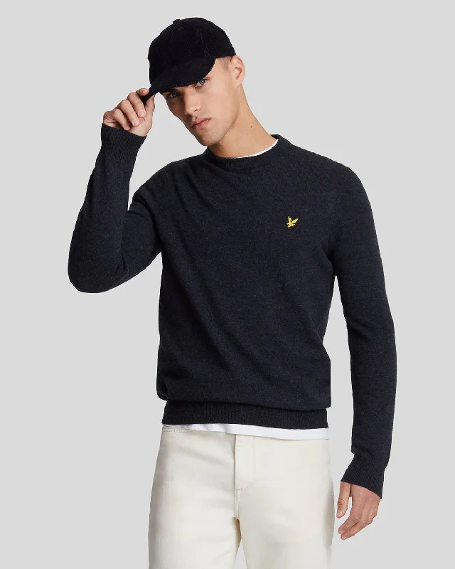 Sports-Inspired Men's SportswearLambswool Blend Crew Neck Jumper