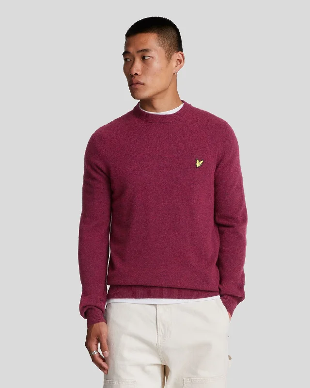 Fashion-Forward Men's SportswearLambswool Blend Crew Neck Jumper