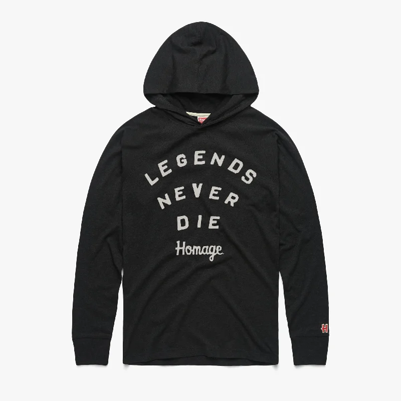 Men's Shirts for CampingLegends Never Die Lightweight Hoodie