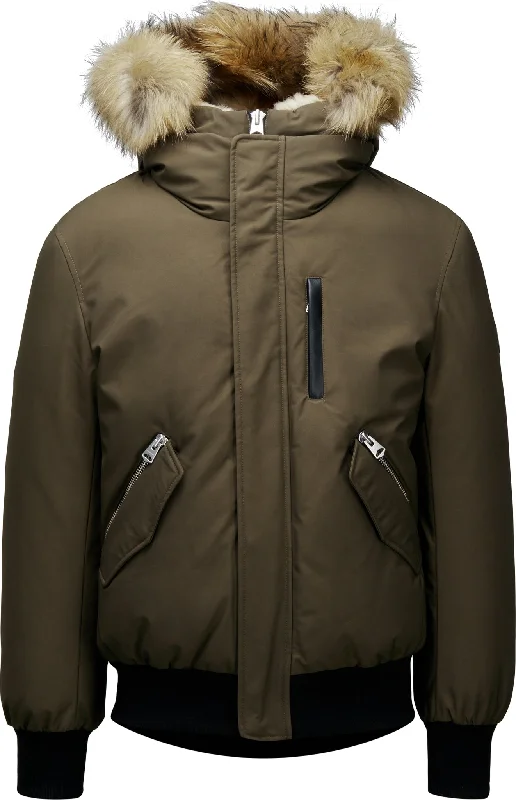 Men's Coats with Relaxed FitsDixon 2-in-1 Down Bomber with Hooded Bib and Natural Fur - Men's|-|Manteau aviateur Dixon 2-en-1 en duvet avec plastron à capuche et fourrure naturelle - Homme