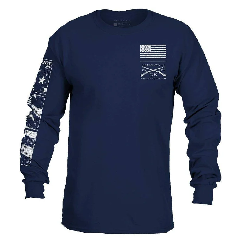 Men's Shirts with Chest PocketsEthos Long Sleeve - Navy