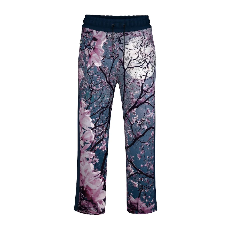 Men's Zippered Pants for SecurityMoonlight Blossom Track Pants