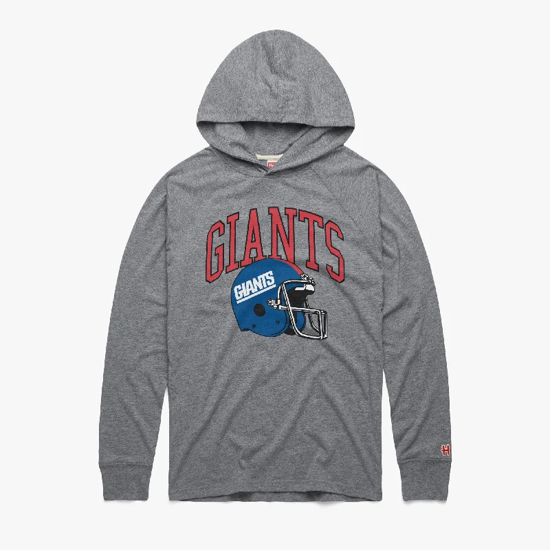 Men's Shirts with Pocket SquaresNew York Giants Helmet Retro Lightweight Hoodie