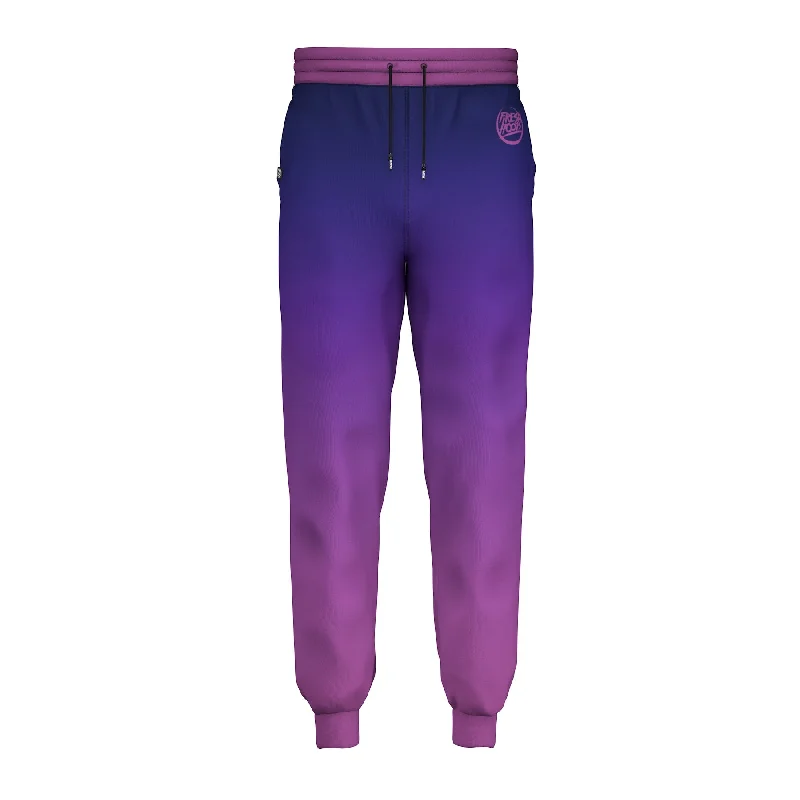 Men's Pants with Contrast StitchingOff Purple Sweatpants