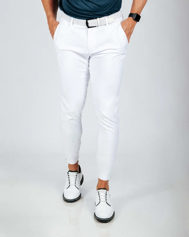 Men's Pants with Pleated FrontsPrimo White Jogger