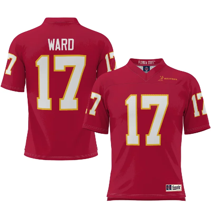 Versatile and Comfortable Men's SportswearProSphere Charlie Ward Throwback #17 Heisman Football Jersey - Cardinal