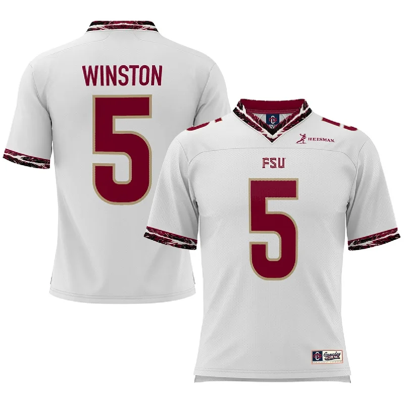 Elegant Men's SportswearProshere Jameis Winston #5 Throwback Football Jersey - White