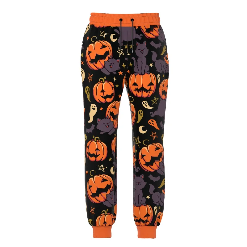 Men's Casual Pants for Everyday WearPumpkin Field Cat Sweatpants