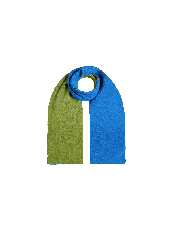 Versatile Everyday Men's SportswearArchive Recycled Cashmere Bi-color Scarf—cerulean blue