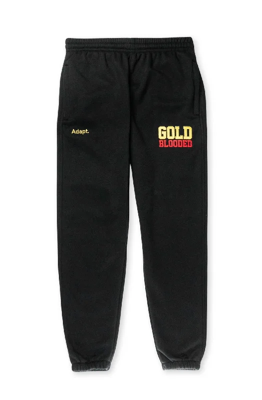 Men's Pants with Wrinkle-Resistant FabricSAVS x Adapt :: Gold Blooded SFC (Men's Black Sweat Pants)