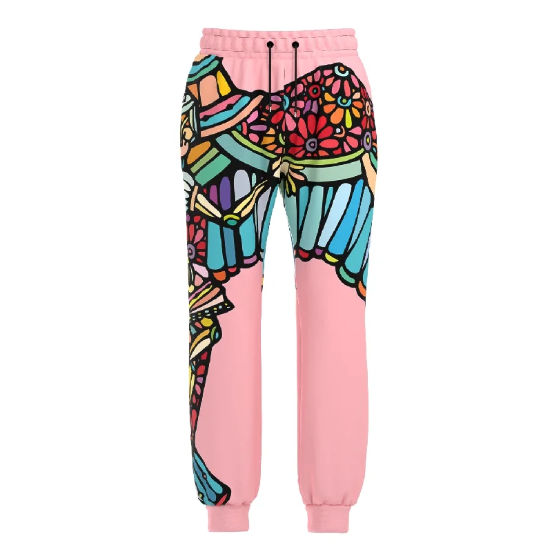 Men's Drawstring Pants for AdjustabilitySwan Flowers Sweatpants