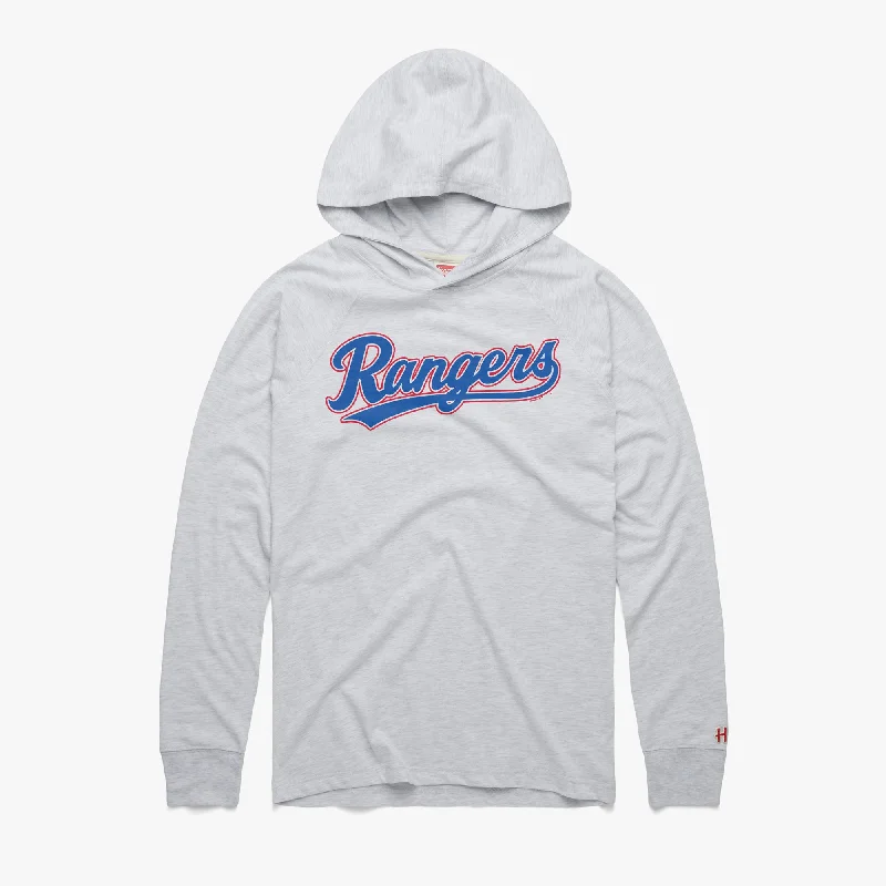 Men's Shirts with Appliqué DetailsTexas Rangers Jersey Logo Lightweight Hoodie