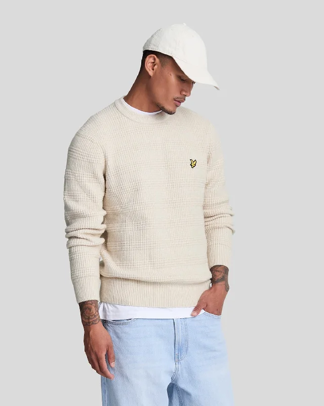 Stretchable Men's SportswearWaffle Knit Jumper