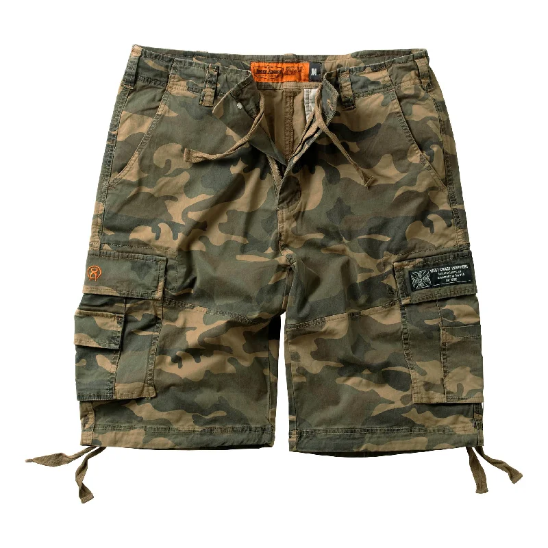 Men's Denim Shorts for SummerWCC CFL CARGO SHORTS - VINTAGE WOODLAND CAMO